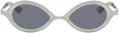 Song For The Mute Ssense Exclusive Silver Model 4 Sunglasses In Brushed Silver