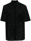 Song For The Mute Stained Glass Velvet Shirt In Purple