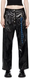 Song For The Mute Straight-fit Faux-leather Trousers In Black