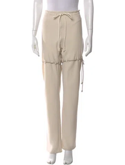 Pre-owned Song For The Mute Straight Leg Pants In Neutral