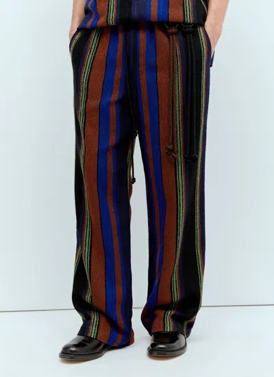 Song For The Mute Striped Lounge Pants In Multicolour