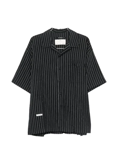 Song For The Mute Striped Short-sleeve Shirt In Black