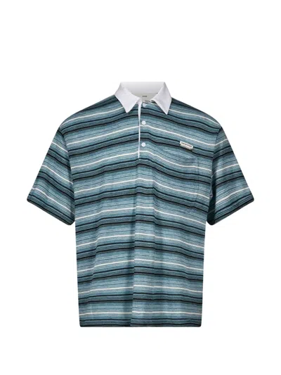 Song For The Mute Striped Short-sleeve Polo Shirt In Multi