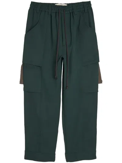 Song For The Mute Tabbed Straight-leg Cargo Trousers In Green