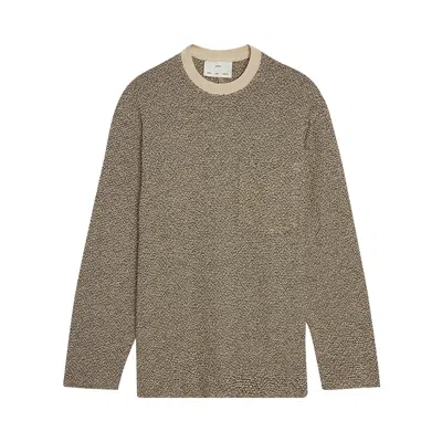 Pre-owned Song For The Mute Towel Raw Crewneck Pullover 'black/sand' | Multi-color | Men's Size 46