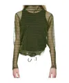 Song For The Mute Twist Sweater In Green