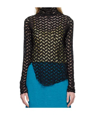 Song For The Mute Twist Turtleneck In Black