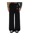 Song For The Mute Wide-leg Gabardine Track Pants In Black