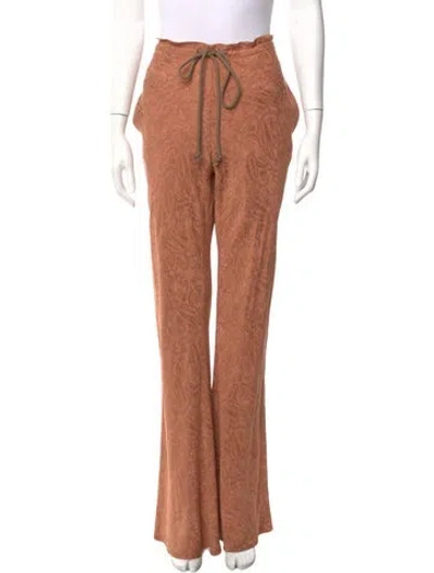 Pre-owned Song For The Mute Wide Leg Pants In Brown
