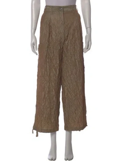 Pre-owned Song For The Mute Wide Leg Pants In Neutral