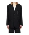 Song For The Mute Black Oversized Blazer In Black