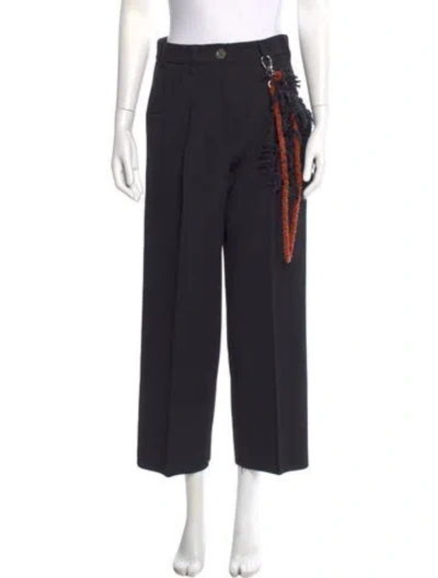 Pre-owned Song For The Mute Wool Wide Leg Pants In Black