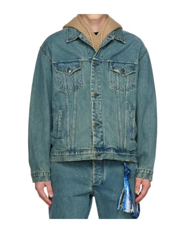 Song For The Mute Worker Denim Jacket In Blue