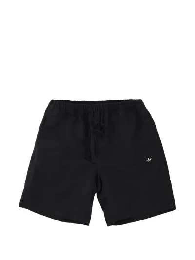 Song For The Mute X Adidas 007 Logo-embroidered Side-stripe Shorts In Black