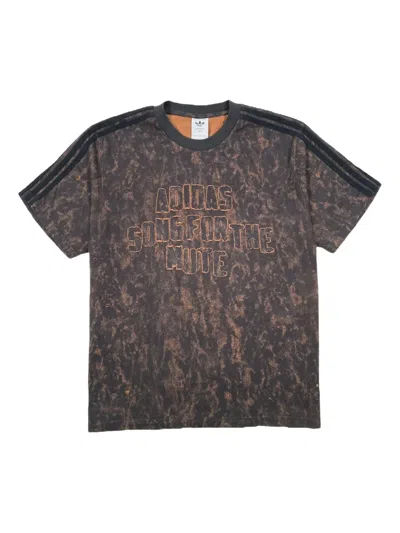 Song For The Mute X Adidas Distressed T-shirt In Gray