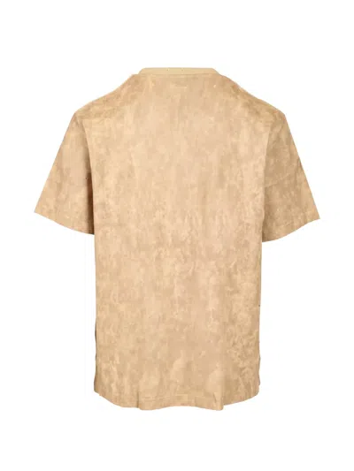 Song For The Mute X Adidas Logo-appliqué Distressed T-shirt In Neutral