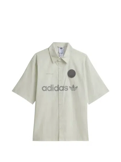 Song For The Mute X Adidas Logo-print Short-sleeve Shirt In Neutral