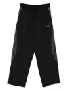 Song For The Mute X Adidas Panelled Drawstring-fastening Track Pants In Black