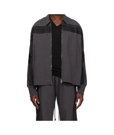 Song For The Mute Zip-up Casual Jacket In Black