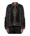 Song For The Mute Zip-up Denim Jacket In Black