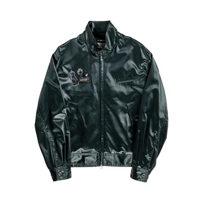 Pre-owned Song For The Mute Zip Up Funnel Jacket 'green' | Men's Size 46