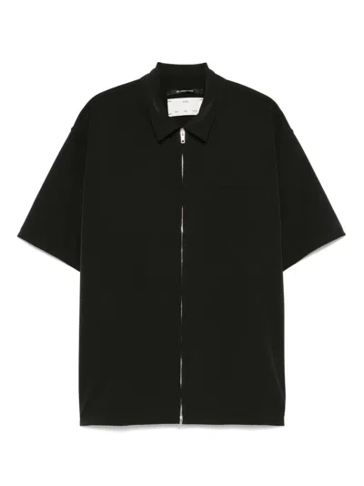 Song For The Mute Zip-up Gym Shirt In Black