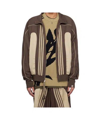 Song For The Mute Zippered Long Sleeve Casual Jacket In Brown