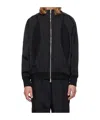 Song For The Mute Zippered Long Sleeve Casual Jacket In Black