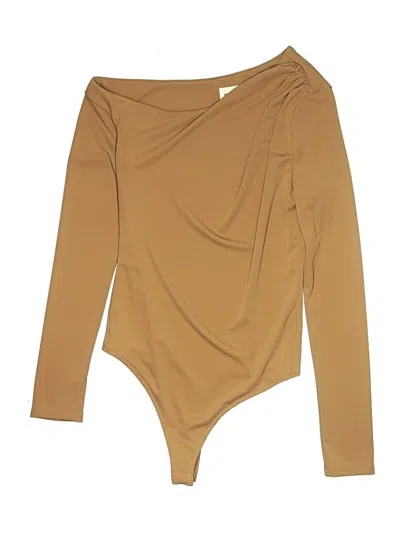 Pre-owned Song Of Style Bodysuit In Tan