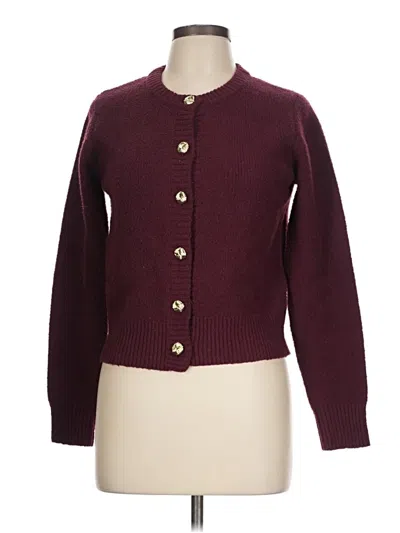 Pre-owned Song Of Style Cardigan Sweater In Burgundy