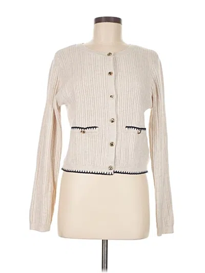 Pre-owned Song Of Style Cardigan Sweater In White
