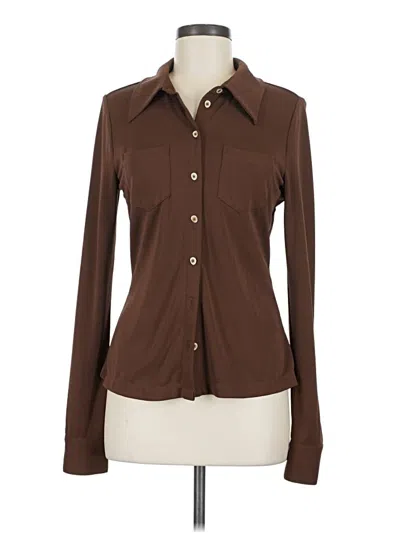 Pre-owned Song Of Style Long Sleeve Blouse In Brown