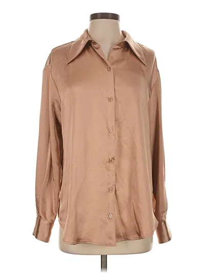 Pre-owned Song Of Style Long Sleeve Blouse In Tan