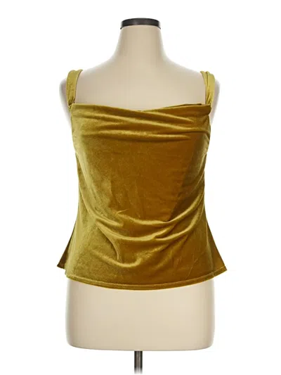 Song Of Style Sleeveless Top Gold Strapless Neckline Tops