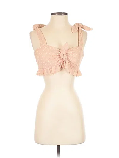 Pre-owned Song Of Style Sleeveless Top Pink Sweetheart Neckline Tops