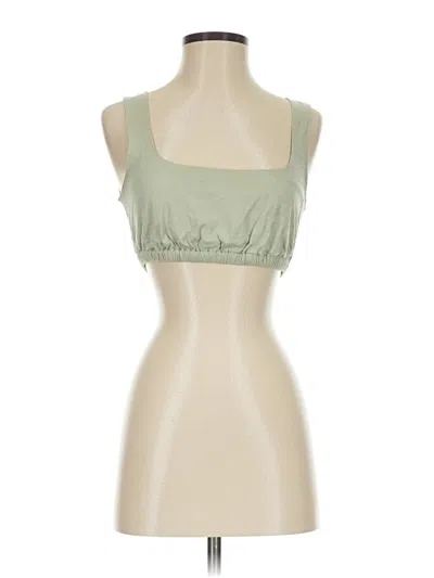 Pre-owned Song Of Style Tank Top Green Strapless Neckline Tops