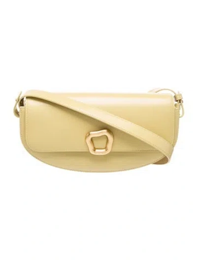 Pre-owned Songmont Leather Crossbody Bag In Yellow