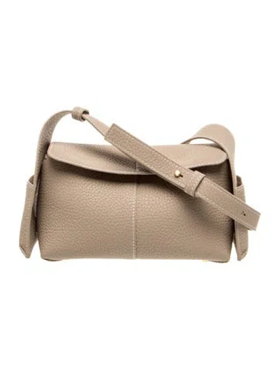 Pre-owned Songmont Leather Drippy Roof Mini In Neutral