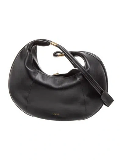 Pre-owned Songmont Leather Luna In Black