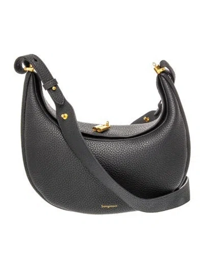 Pre-owned Songmont Leather Luna In Black
