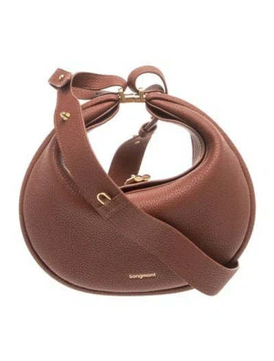 Pre-owned Songmont Leather Luna W/ Strap W/ Tags In Brown