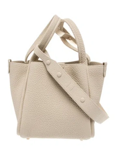 Pre-owned Songmont Leather Song Bag Medium In Neutral