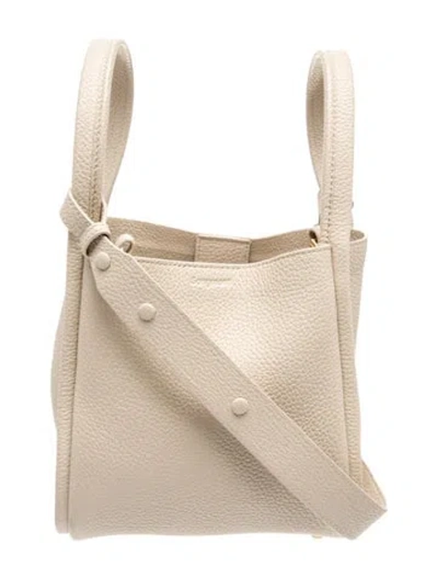 Pre-owned Songmont Leather Song Bag Medium In Neutral