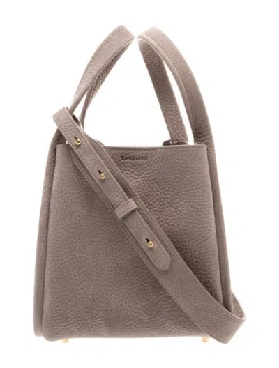 Pre-owned Songmont Leather Song Medium In Neutral