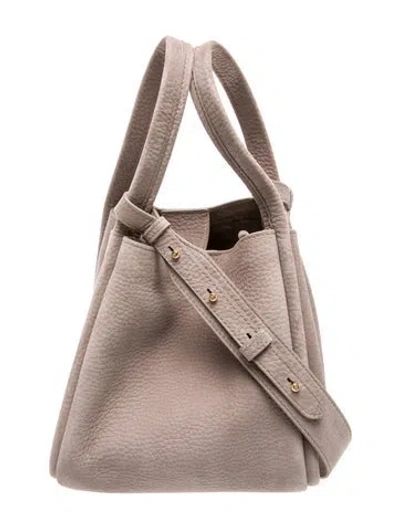 Pre-owned Songmont Leather Song Medium W/ Tags In Gray