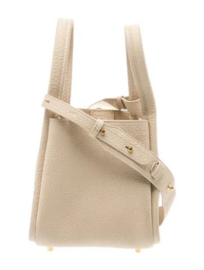 Pre-owned Songmont Leather Song Small In Neutral