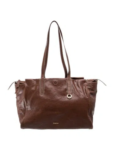 Pre-owned Songmont Leather Tote In Brown