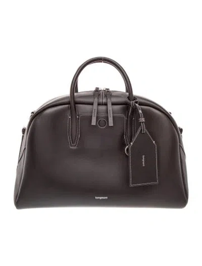 Pre-owned Songmont Leather Yore Bowling Bag In Brown