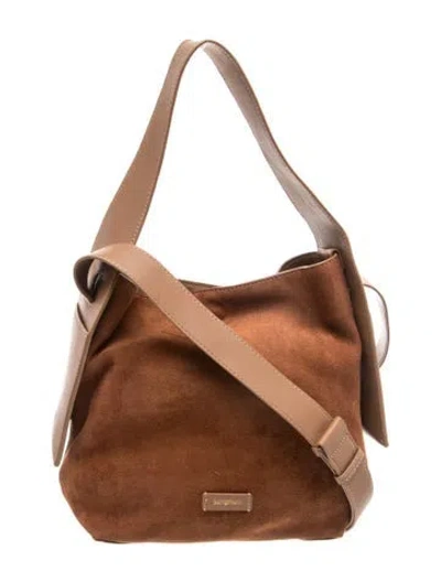 Pre-owned Songmont Suede Drippy Medium In Brown