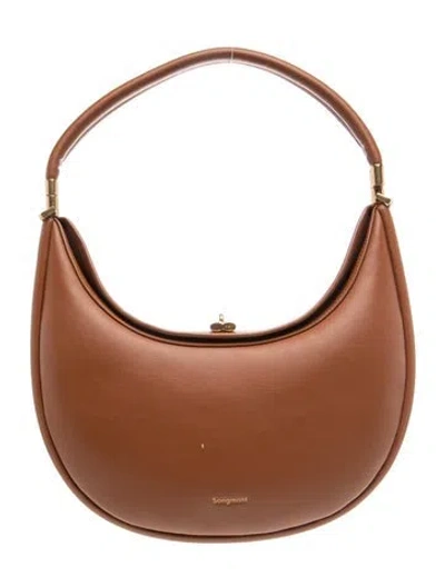 Pre-owned Songmont Vegan Leather Luna In Brown